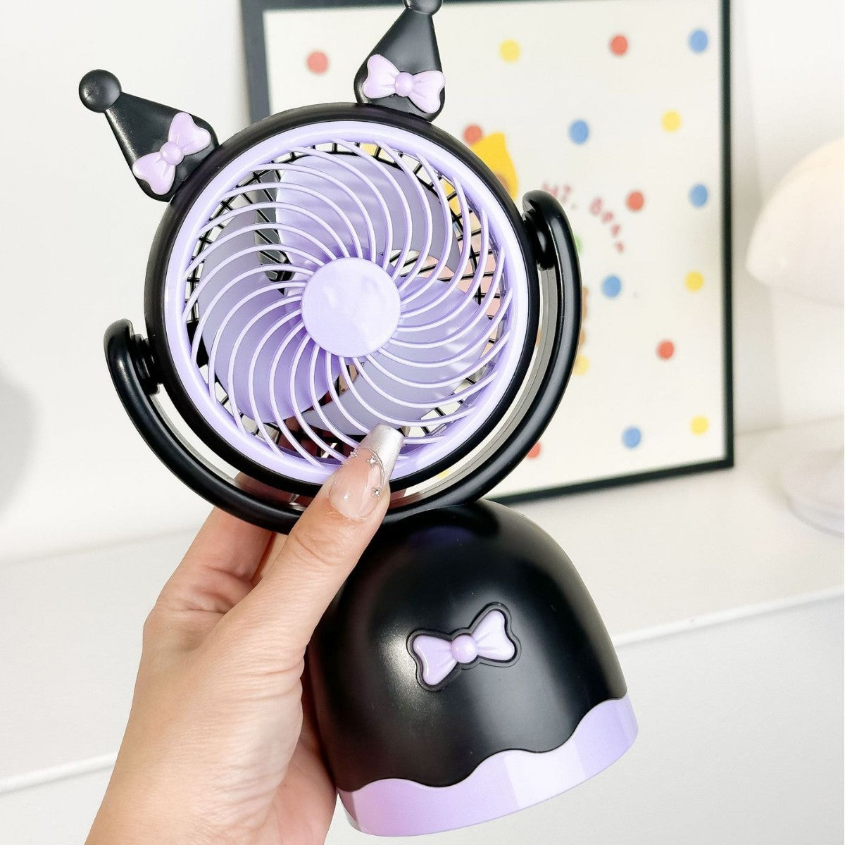 Ventilateur Portable Rechargeable avec Design Original et Réglages de Vitesse 2