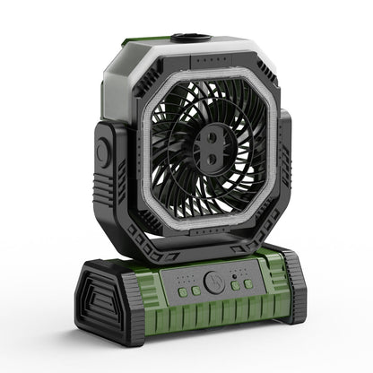 Ventilateur Portable Rechargeable LED Tête Inclinable Unisexe - Foivo