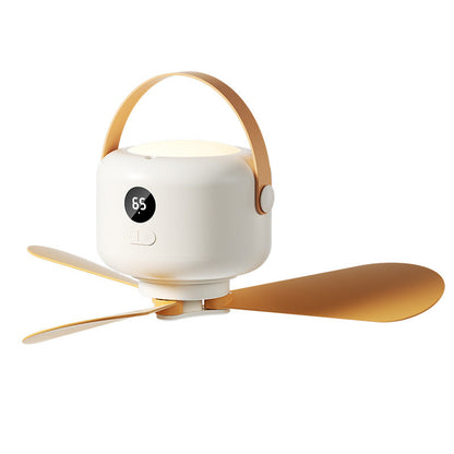 Ventilateur Portable Rechargeable avec Lumière LED Intégrée et Vitesses Réglables 1