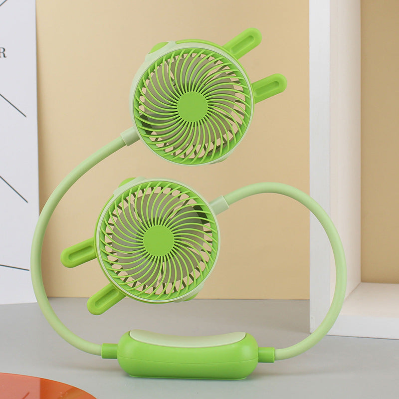 Ventilateur de Cou Portable pour Femmes Double Ventilateur 11