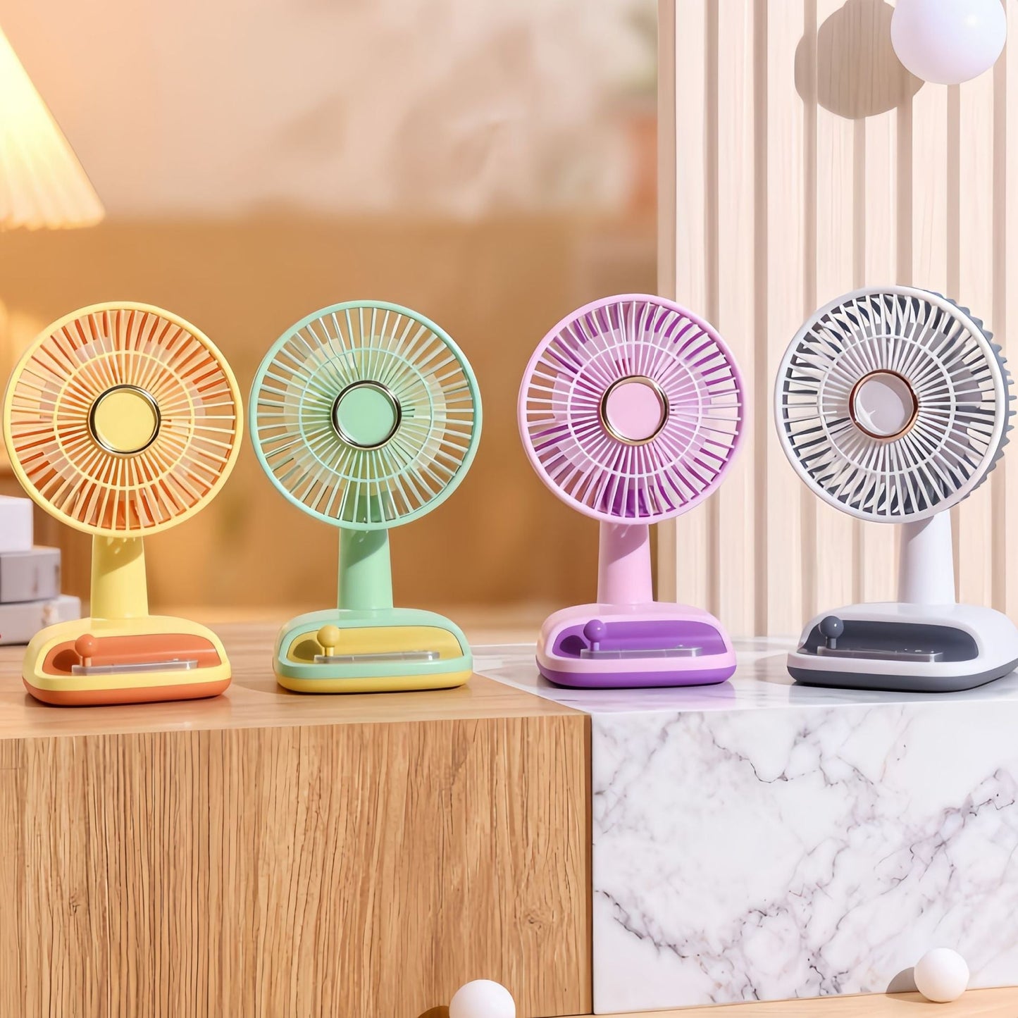 Ventilateur de Table Silencieux Compact avec Inclinaison Réglable pour Bureau et Maison 2