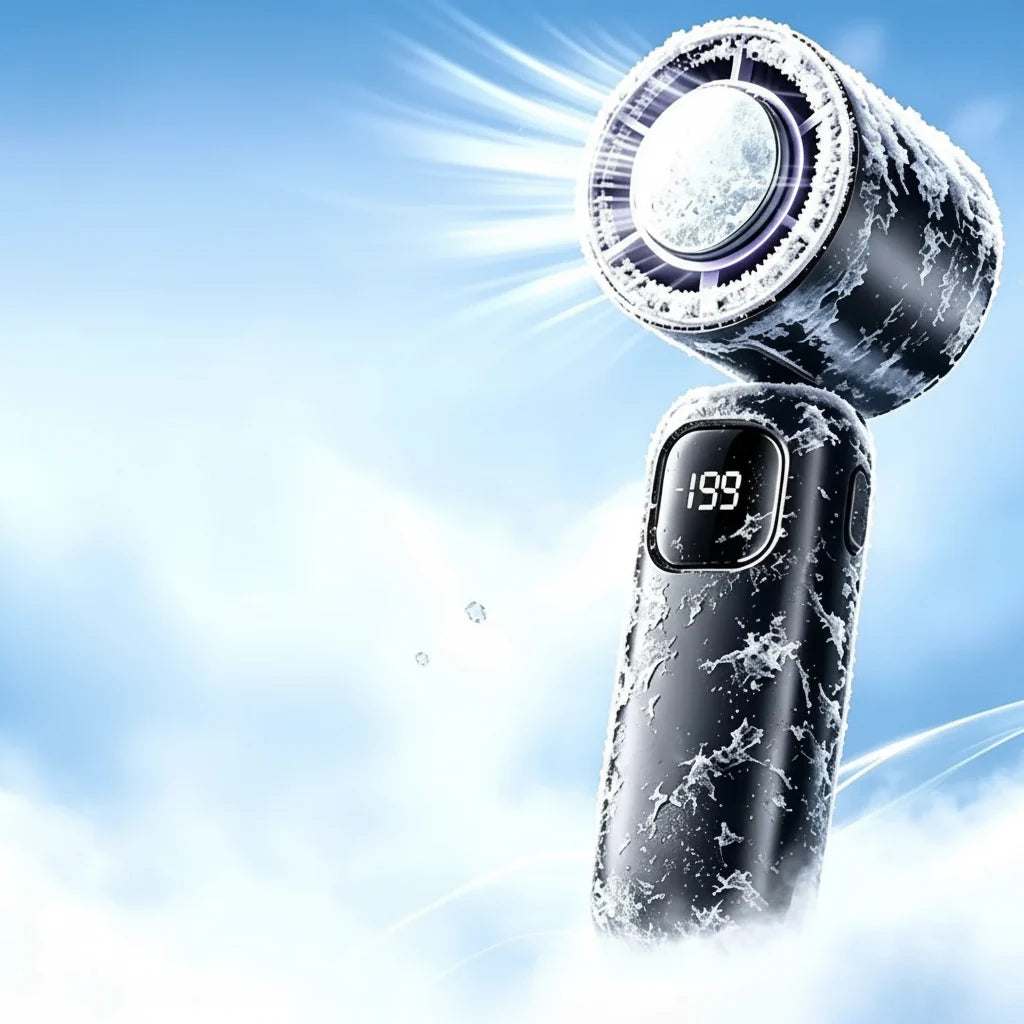 Ventilateur de cou portable rechargeable avec affichage LED et réglage de vitesse 16