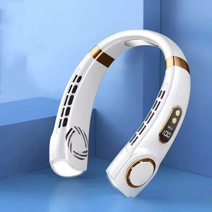 Ventilateur de cou portable rechargeable avec affichage LED et réglage de vitesse 19