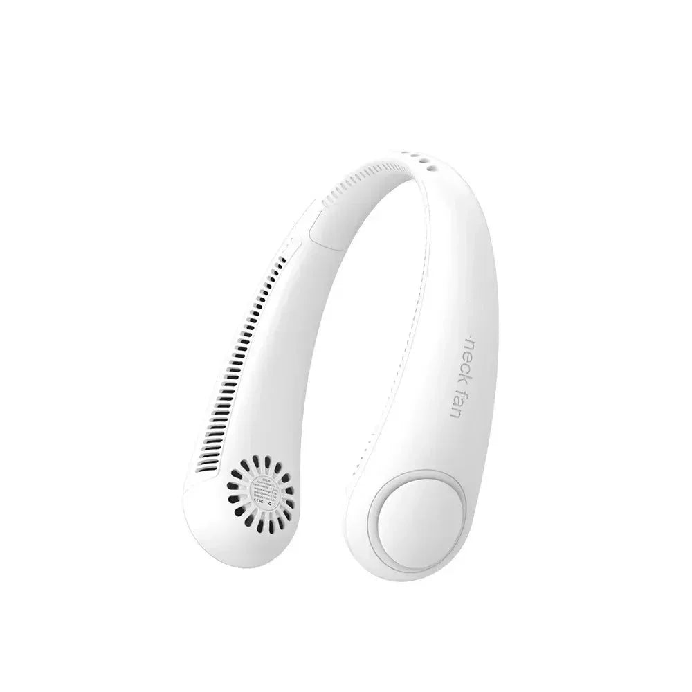 Ventilateur de cou portable rechargeable avec affichage LED et réglage de vitesse 7