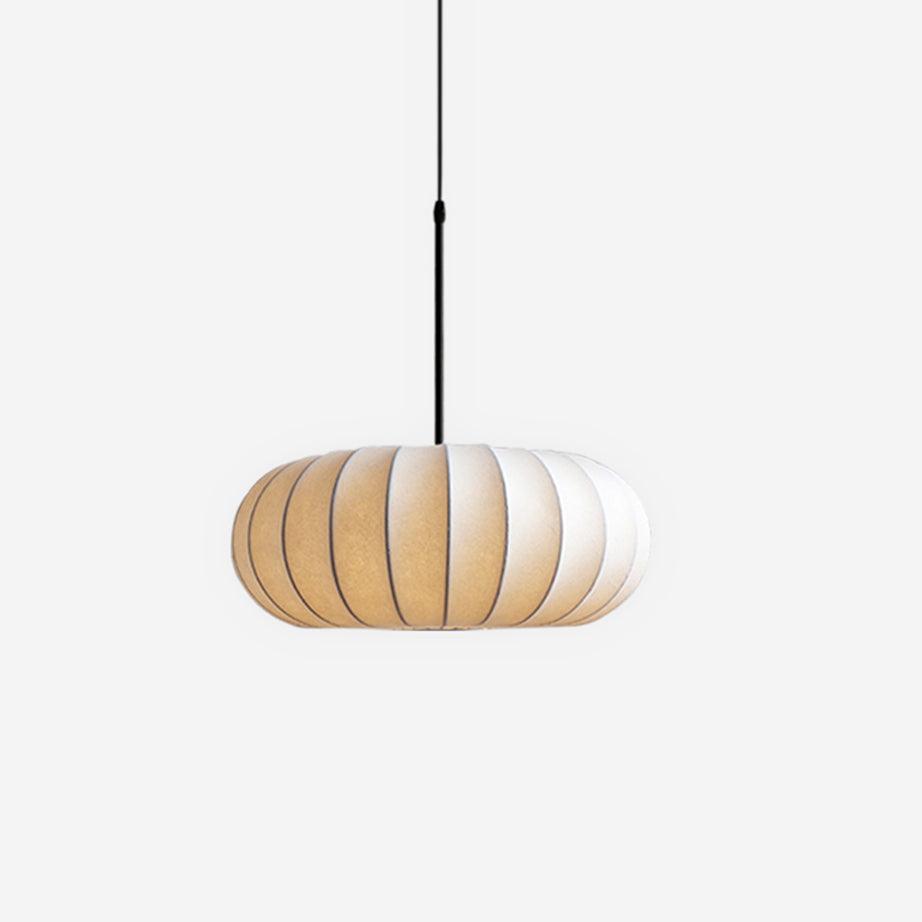 Lampe Suspension Élégante en Métal et Soie, Style Industriel Chic