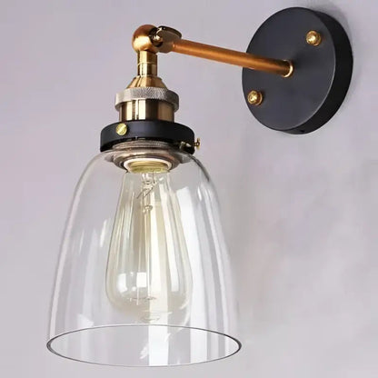 Lampe Murale Rétro en Verre et Métal