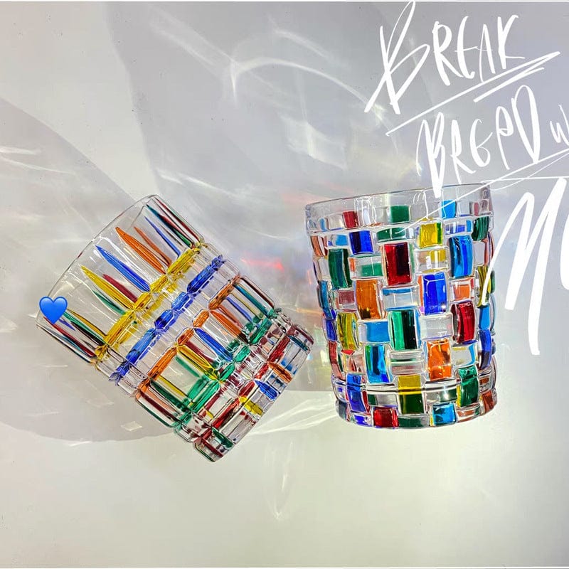 Verres de Murano Peints à la Main Colorés pour Boissons 6
