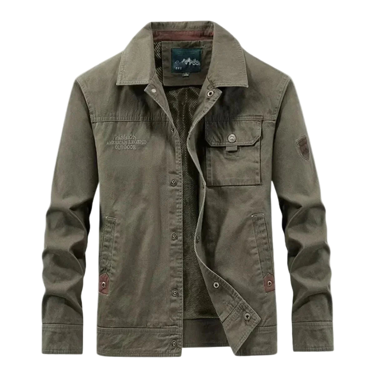 Veste Cargo Homme Coton Multi-poches Coupe Droite - Foivo