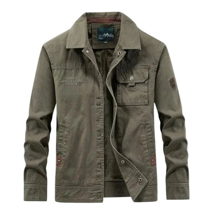 Veste Cargo Homme Coton Multi-poches Coupe Droite - Foivo
