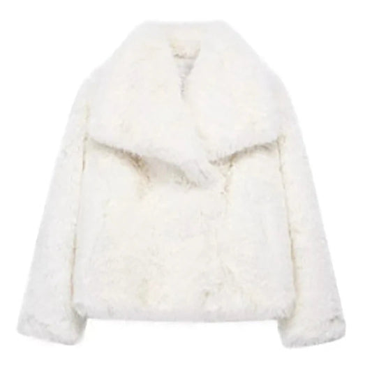 Veste Courte Femme en Fausse Fourrure Coupe Ajustée - Foivo