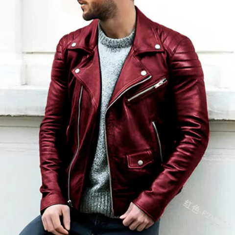 Veste Cuir Homme Style Biker Polyvalente 3