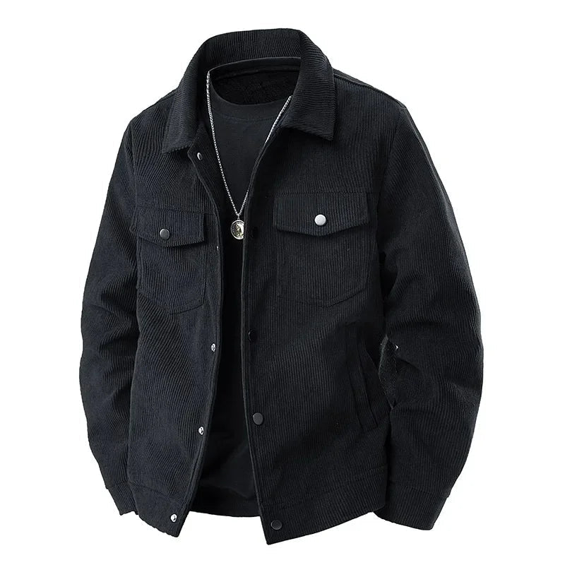 Veste Décontractée pour Homme en Velours Côtelé 2