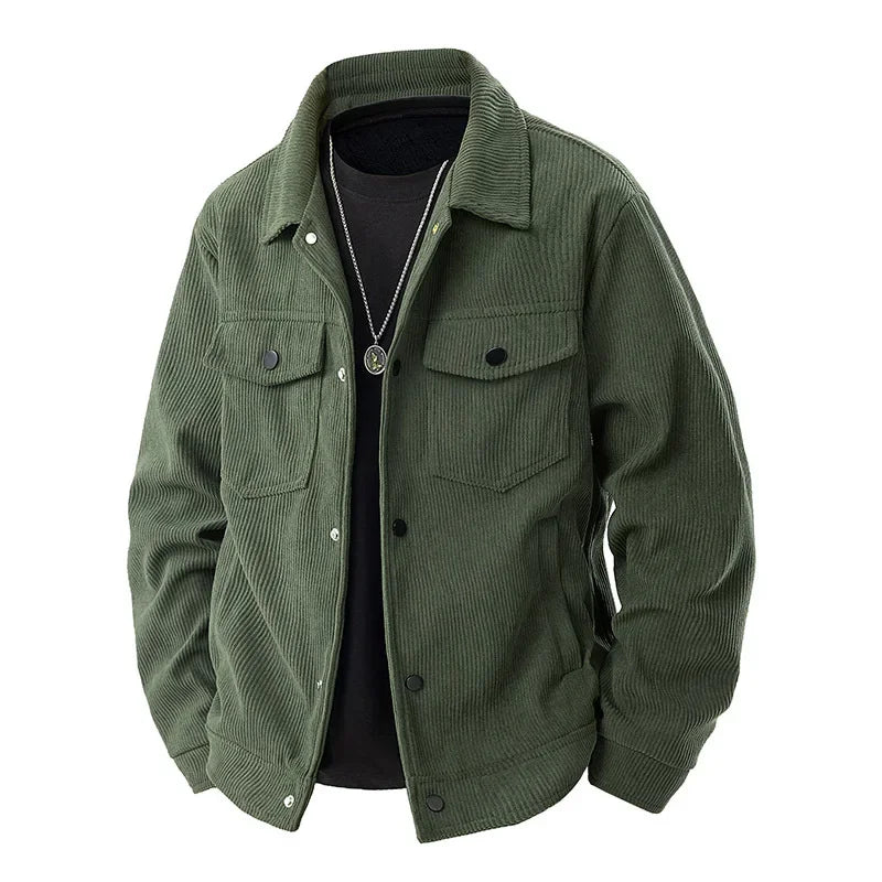 Veste Décontractée pour Homme en Velours Côtelé 3