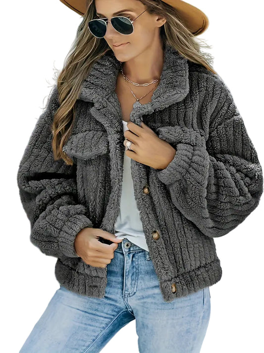 Veste Femme Camionneur Douce Coupe Ajustée Hiver - Foivo