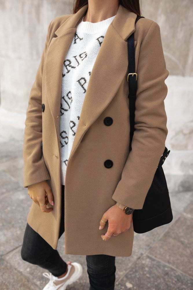Veste Femme Style Scandinave Élégante avec Col Classique 3
