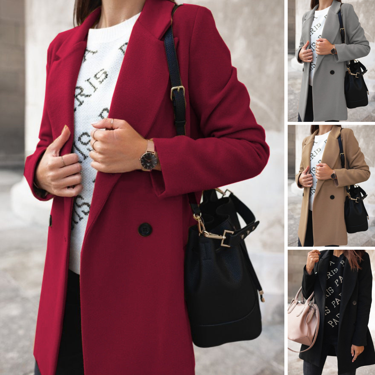 Veste Femme Style Scandinave Élégante avec Col Classique 5