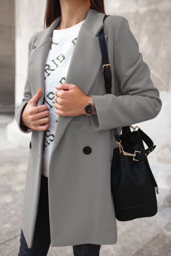 Veste Femme Style Scandinave Élégante avec Col Classique 8