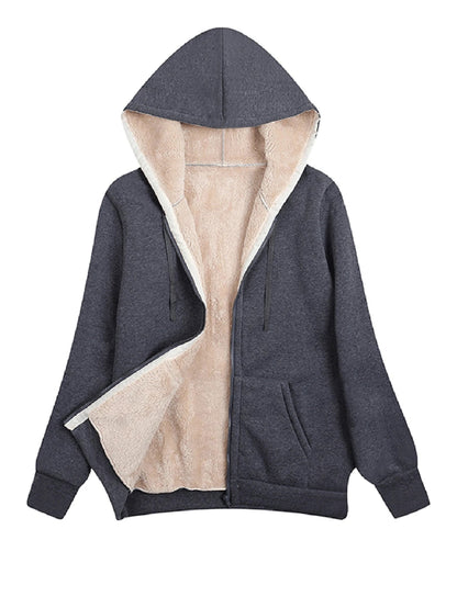 Veste Femme à Capuche Simple pour Hiver 1