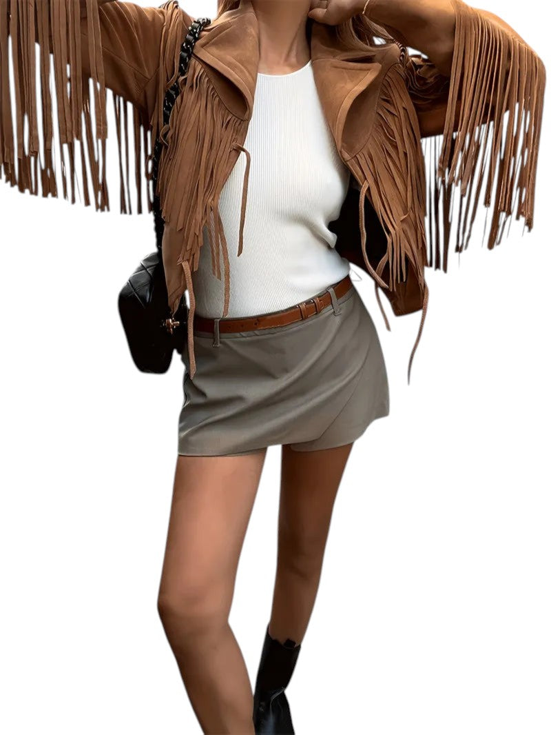 Veste Femme à Franges Chic 2