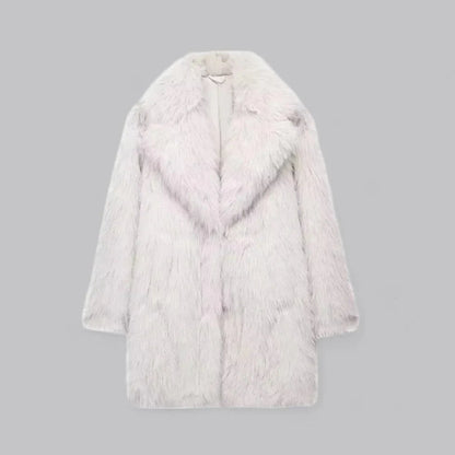 Veste Femme Fausse Fourrure Coupe Classique - Foivo