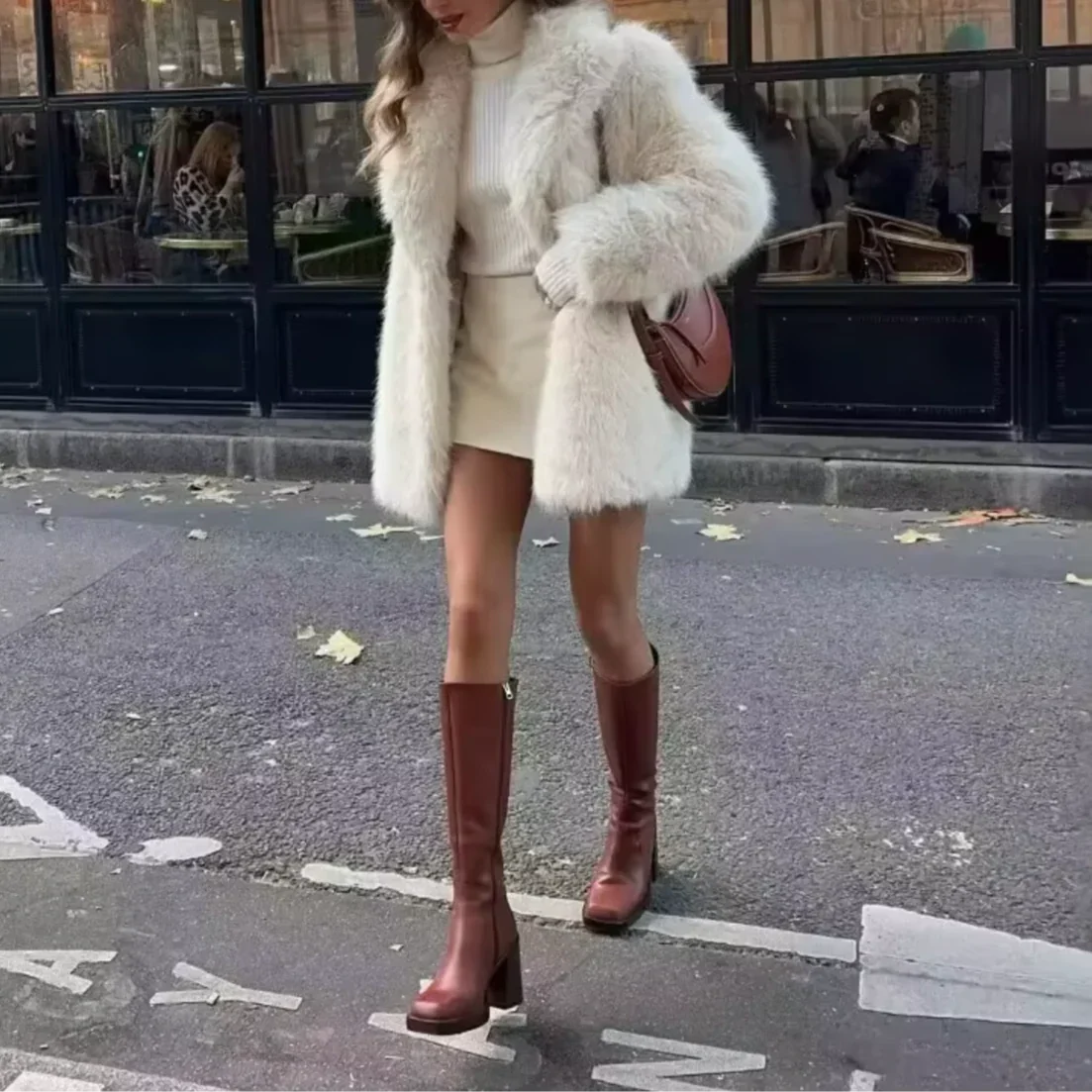 Veste Femme en Fausse Fourrure Chic 2