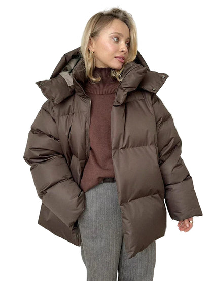 Veste Hiver Femme Rembourrée Poches Coupe Oversize - Foivo