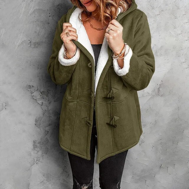 Veste Hiver Femme à Capuche Design Urbain Longue 2