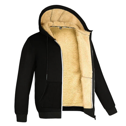 Veste Homme Laine dAgneau Capuche Coupe Moderne Décontractée - Foivo