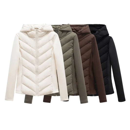Veste Longue Femme Coton Capuche Coupe Droite - Foivo