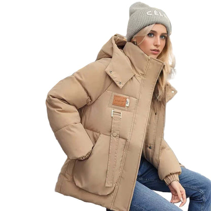 Veste Femme Matelassée avec Capuche Coupe Droite - Foivo