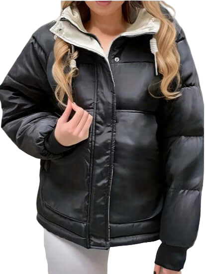 Veste Femme Matelassée Doublure Fleece Capuche - Foivo