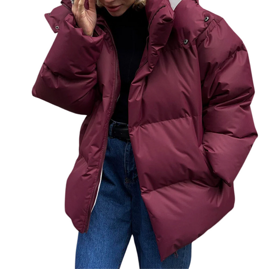 Veste Femme Matelassée Oversize à Capuche - Foivo