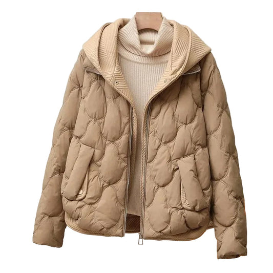 Veste Femme Matelassée Col Haut Coupe Oversized - Foivo