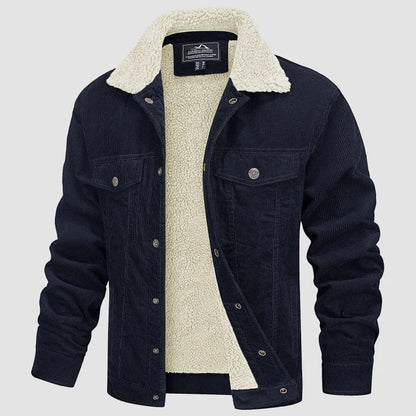 Veste d'Hiver pour Hommes Longue en Corduroy 3
