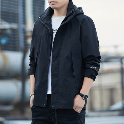 Veste d'extérieur pour homme - Coque imperméable et coupe-vent 2