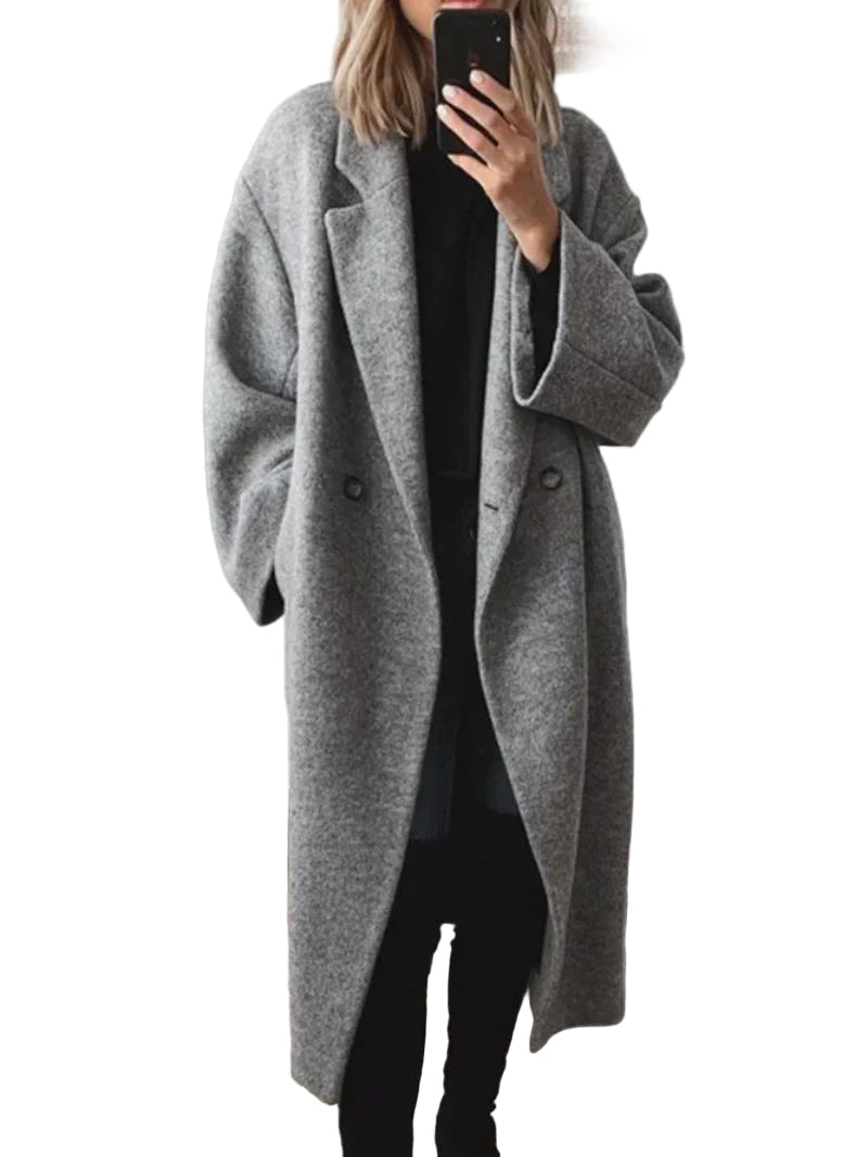 Veste Longue Femme Coupe Classique Hiver - Foivo