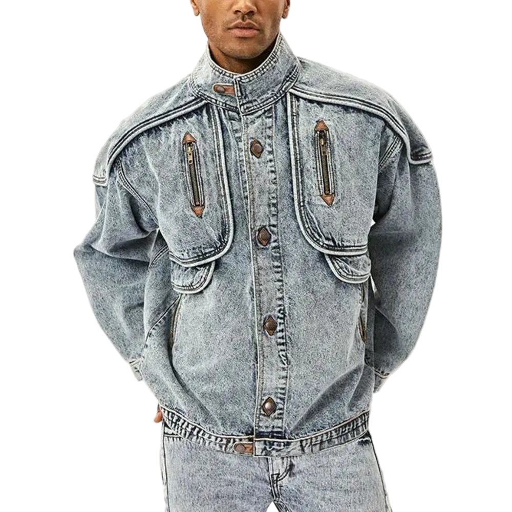 Veste Homme Denim Coupe Vintage Classique - Foivo