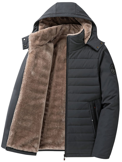 Veste Homme Polaire avec Capuche et Poches Zippées - Foivo