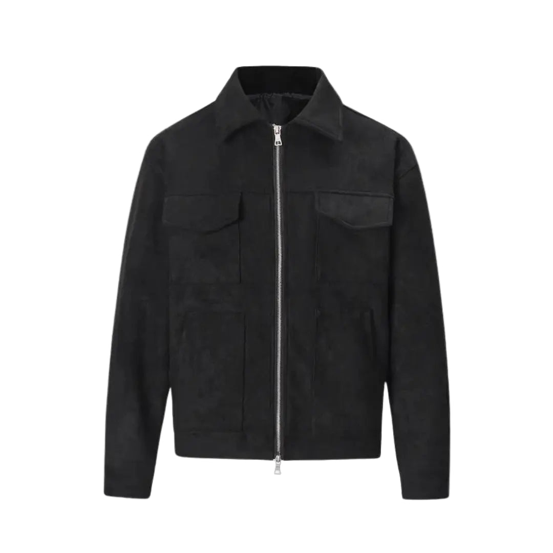 Veste Homme Suédine Coupe Classique - Foivo