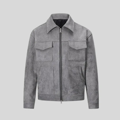 Veste en Suédine pour Homme Classique 6