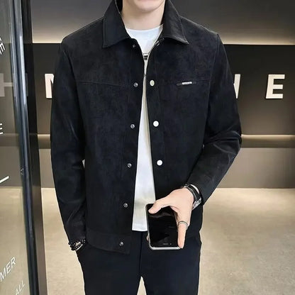 Veste en cuir zippée pour homme moderne 3