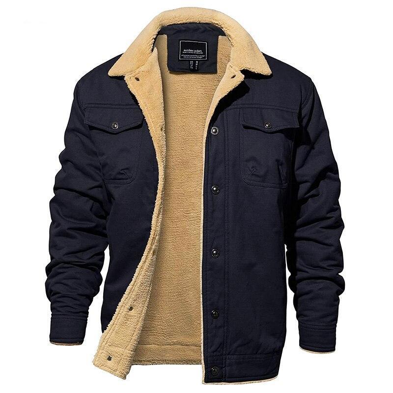 Veste Homme Imperméable avec Doublure Sherpa Coupe Classique - Foivo