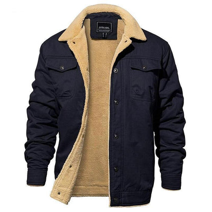 Veste Homme Imperméable avec Doublure Sherpa Coupe Classique - Foivo