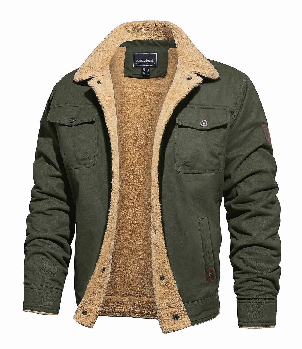 Veste imperméable pour homme avec doublure sherpa 2