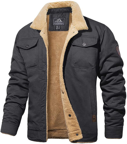 Veste imperméable pour homme avec doublure sherpa 3