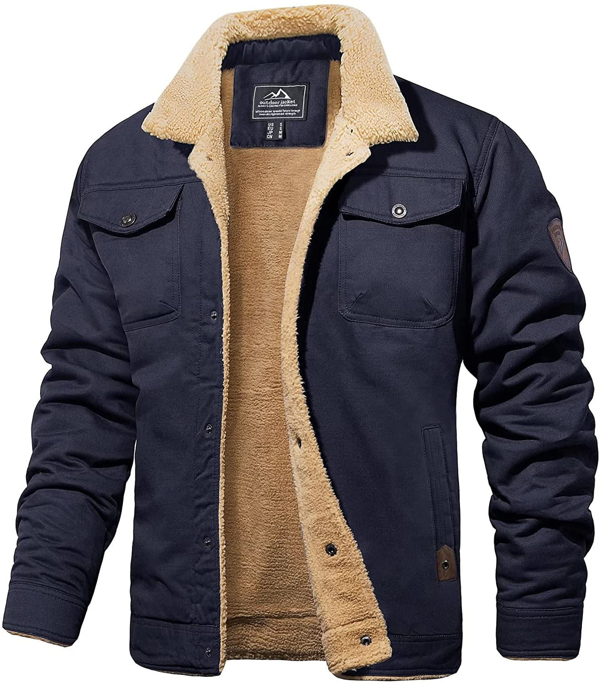 Veste imperméable pour homme avec doublure sherpa 4