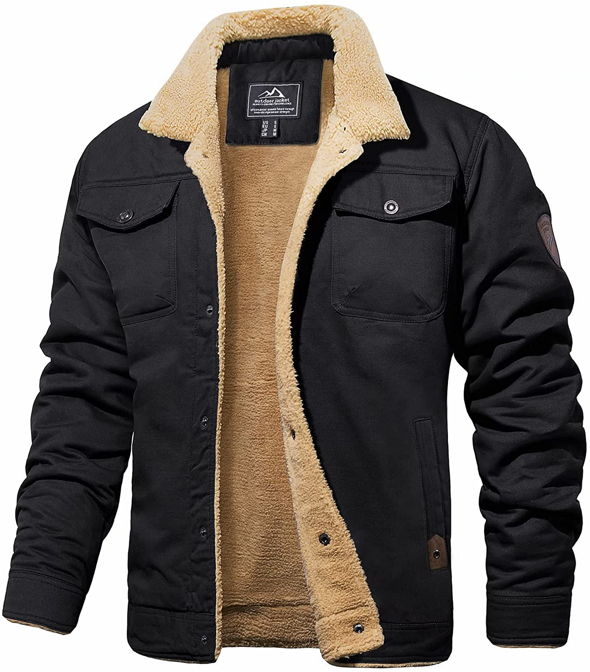 Veste imperméable pour homme avec doublure sherpa 5