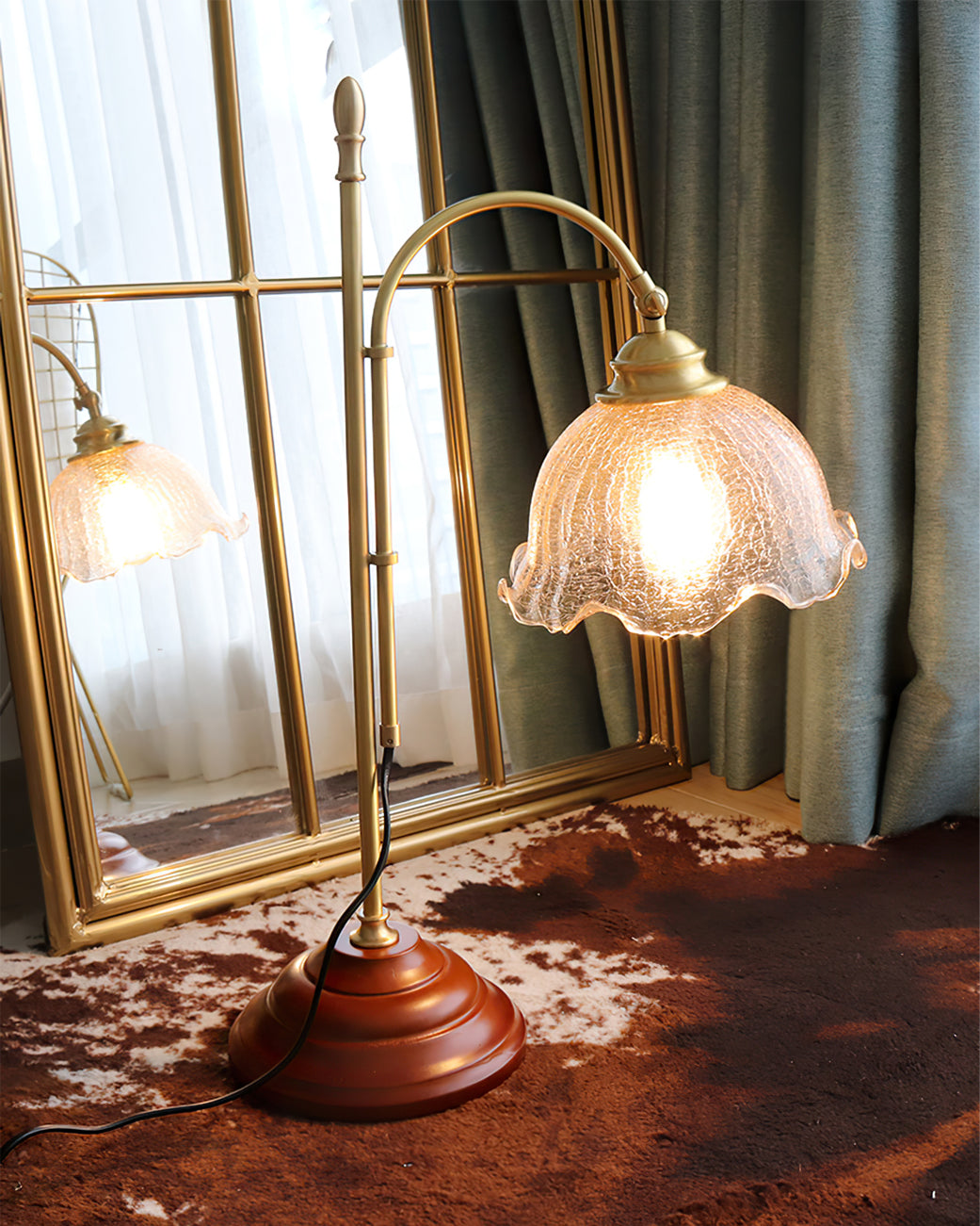 Lampe de Table Élégante en Verre Décoratif