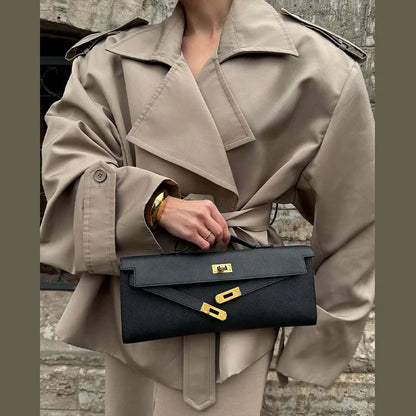Manteau Court Femme Élégant avec Épaules Rembourrées