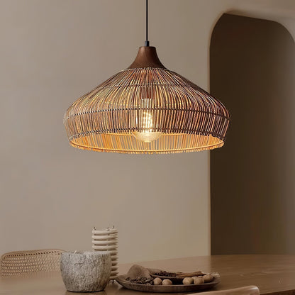 Lampe Suspendue Rotin Chic pour Intérieur Rustique